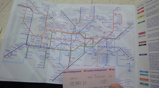 ようやくロンドンに到着。ロンドンの地下鉄MAPは分かりやすい