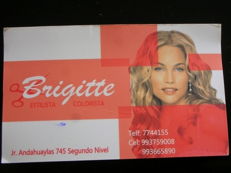 ペルーのリマで髪のカラー！リマの美容室「Brigitte」